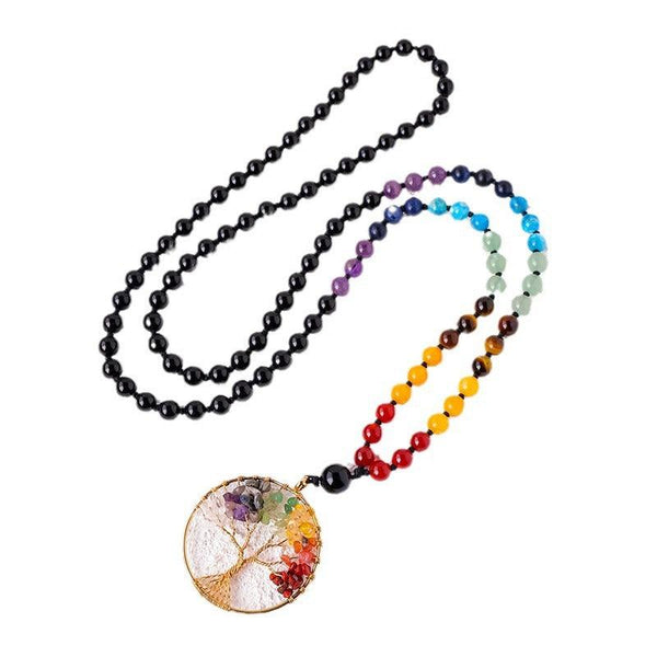 108 Mala Beads Life Tree Pendant for Karmic Clearing & Soul Evolution | DaoZeno