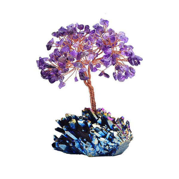 Amethyst Healing Crystal Tree – Feng Shui Energy Clusters | DaoZeno