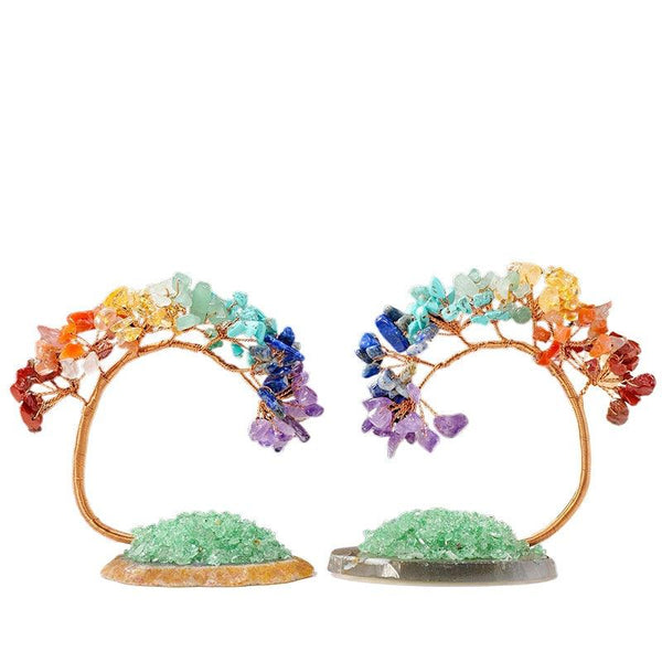 Arc-Shaped Sacred Geometry Crystal Tree - Energy Sculpture | DaoZeno