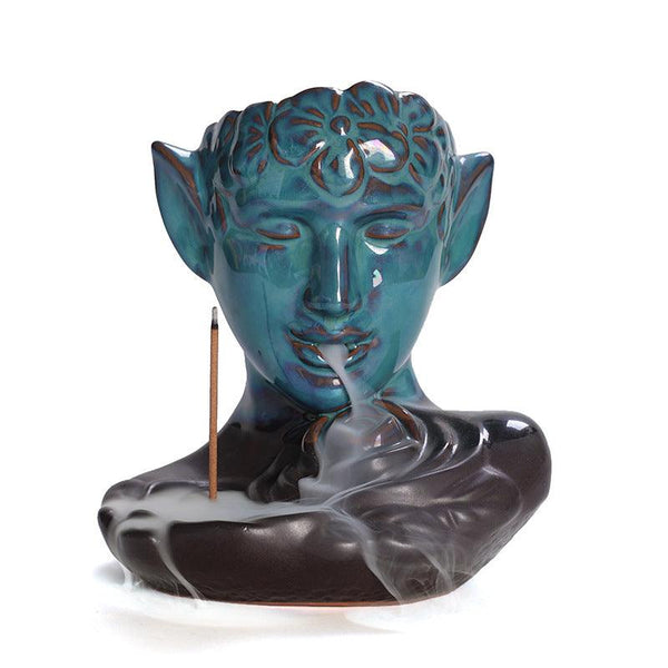 Blue Fairy Zen Tiny Garden Backflow Incense Burner Holder Home Ornament | DaoZeno