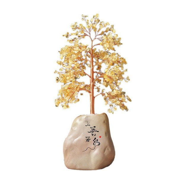 Citrine Crystal Money Tree – Gemstone Bonsai for Wealth | DaoZeno