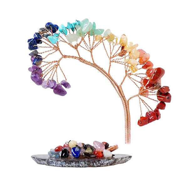 Arc Rainbow Crystal Balancing Tree with Agate Altar | DaoZeno