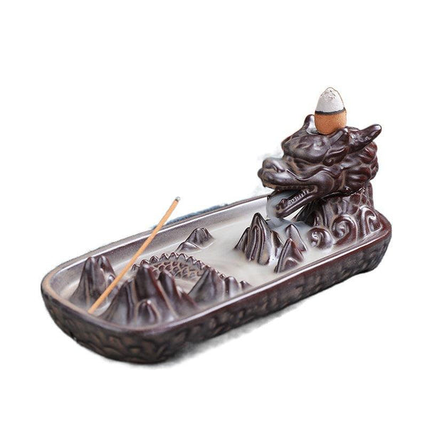 Dragon Fly Under Heaven Backflow Incense Burner Holder Home Ornament | DaoZeno