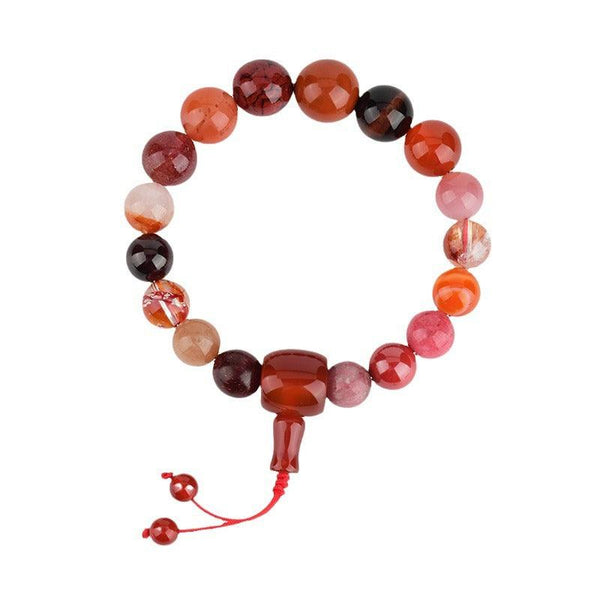 Fire Element Red Crystal Bracelet for Career Success & Vitality Surge | DaoZeno