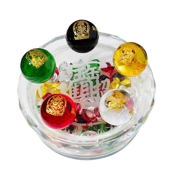 5-Element Wealth Set – 7-Star Sacred Geometry Crystal Sphere | DaoZeno