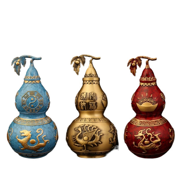 four-mythical-beasts-copper-gourd-ornament-for-protection-energy-daozeno