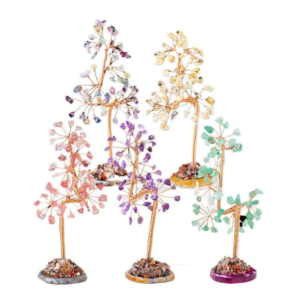 Geometric Energy Crystal Tree with Sculpted Trunk Design | DaoZeno
