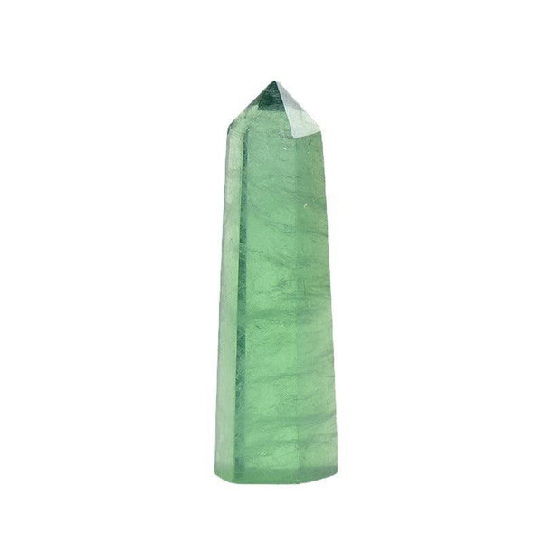 Green Fluorite Energy Tower – Hexagonal Healing Crystal for Wealth & Focus | DaoZeno