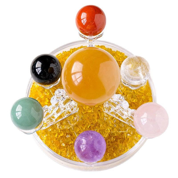 7-Star Crystal Sphere – Sacred Geometry Wealth Charged Energy Set | DaoZeno