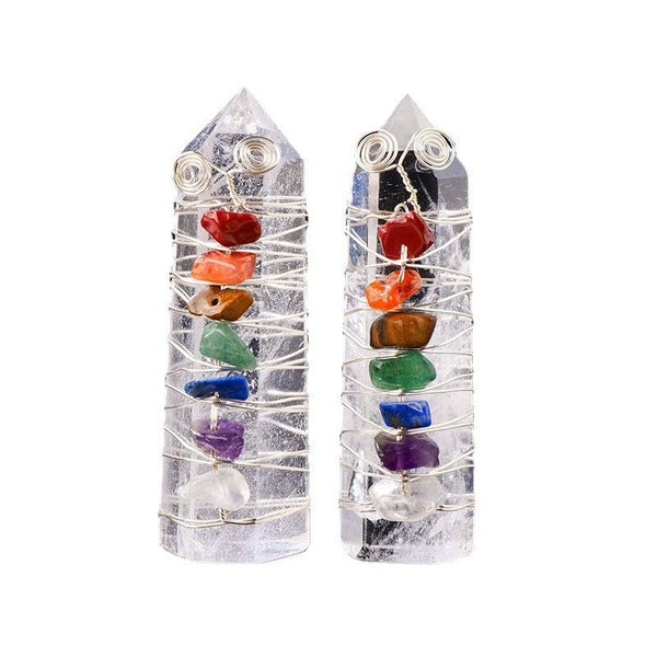 Rainbow Energy Tower – Crystal Feng Shui Charged for Healing & Abundance | DaoZeno