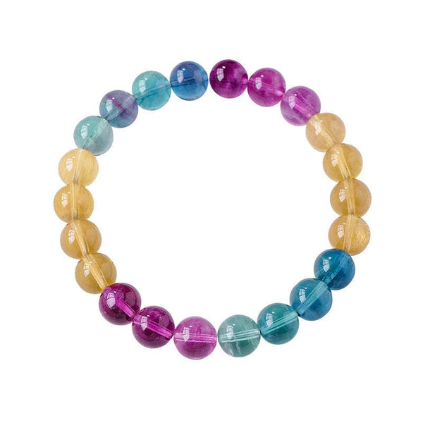 Rainbow Fluorite Crystal Bracelet for Lucky & Energy Alignment | DaoZeno