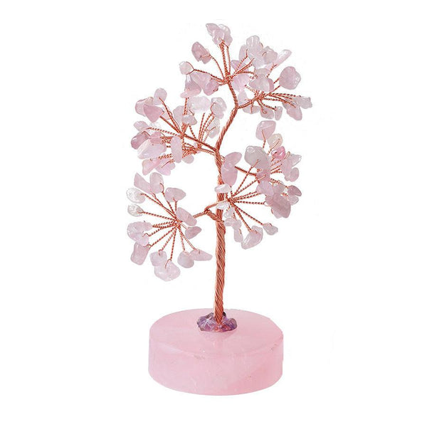 Rose Quartz Love Bonsai – Healing Crystal Tree with Planter Base | DaoZeno