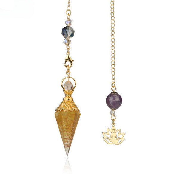 Buddha Meditation Pendulum – Hex Crystal Charged for Balance & Energy | DaoZeno