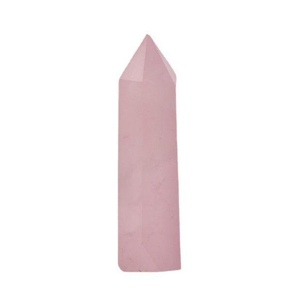 Rose Quartz Love Tower – Hexagonal Feng Shui Crystal for Harmony | DaoZeno