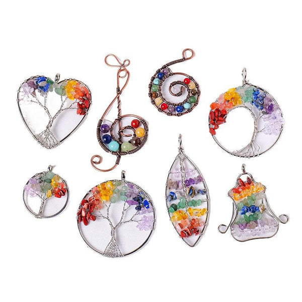 Life Tree Pendant Rainbow Crystal Energy Matrix | DaoZeno