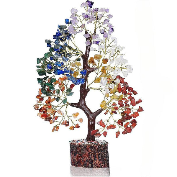 Rainbow Balancing Crystal Tree with Cosmic Wood Altar | DaoZeno