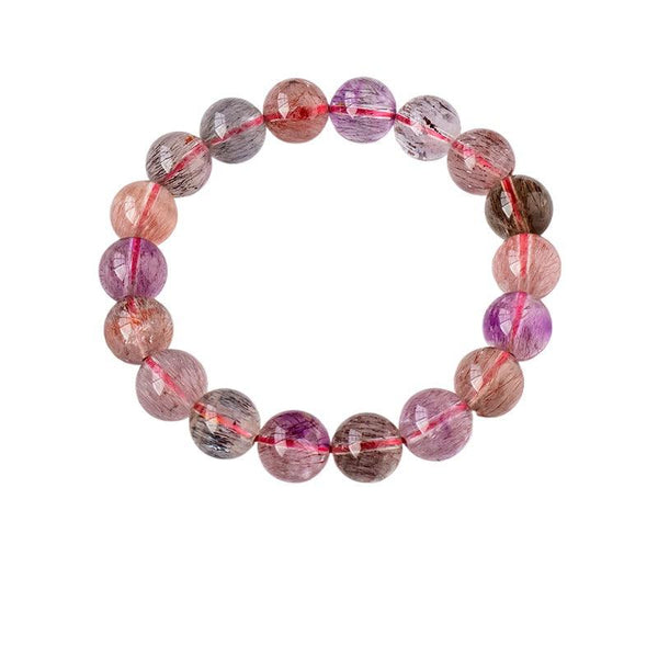 Super Seven Purple Crystal Bracelet for Aura Shield & Quantum Alignment | DaoZeno