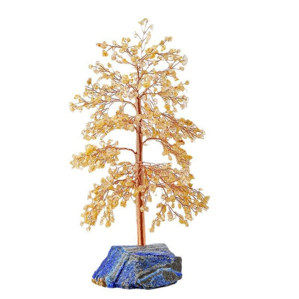 Large Crystal Bonsai Tree with Hand-Forged Copper Base | DaoZeno
